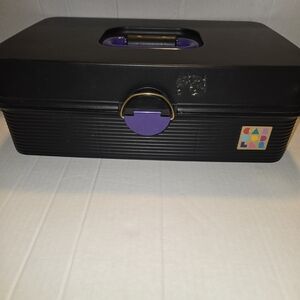 Caboodles Black and Purple Cosmetic Case